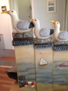Just what I need in my room.. 3 angry seagulls all in a row.