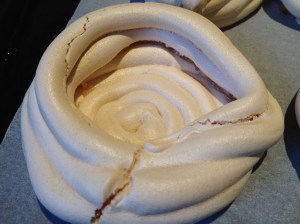 Redemption by meringue. I don't mind the crack - the beauty's in the flaws right?