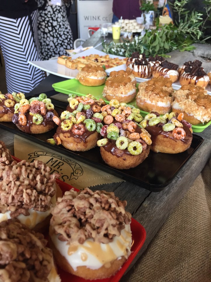 chocolate crackle and fruit loops donuts from Mr.Morris