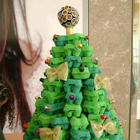 Eggcarton-Christmas-Tree